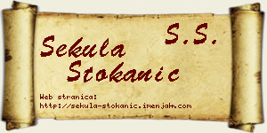 Sekula Stokanić vizit kartica